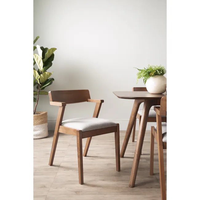 Imogen Dining Chair - Cocoa, Dolphin Grey (Fabric) - 4