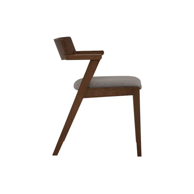 Imogen Dining Chair - Cocoa, Dolphin Grey (Fabric) - 17