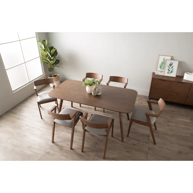 Imogen Dining Chair - Cocoa, Dolphin Grey (Fabric) - 6