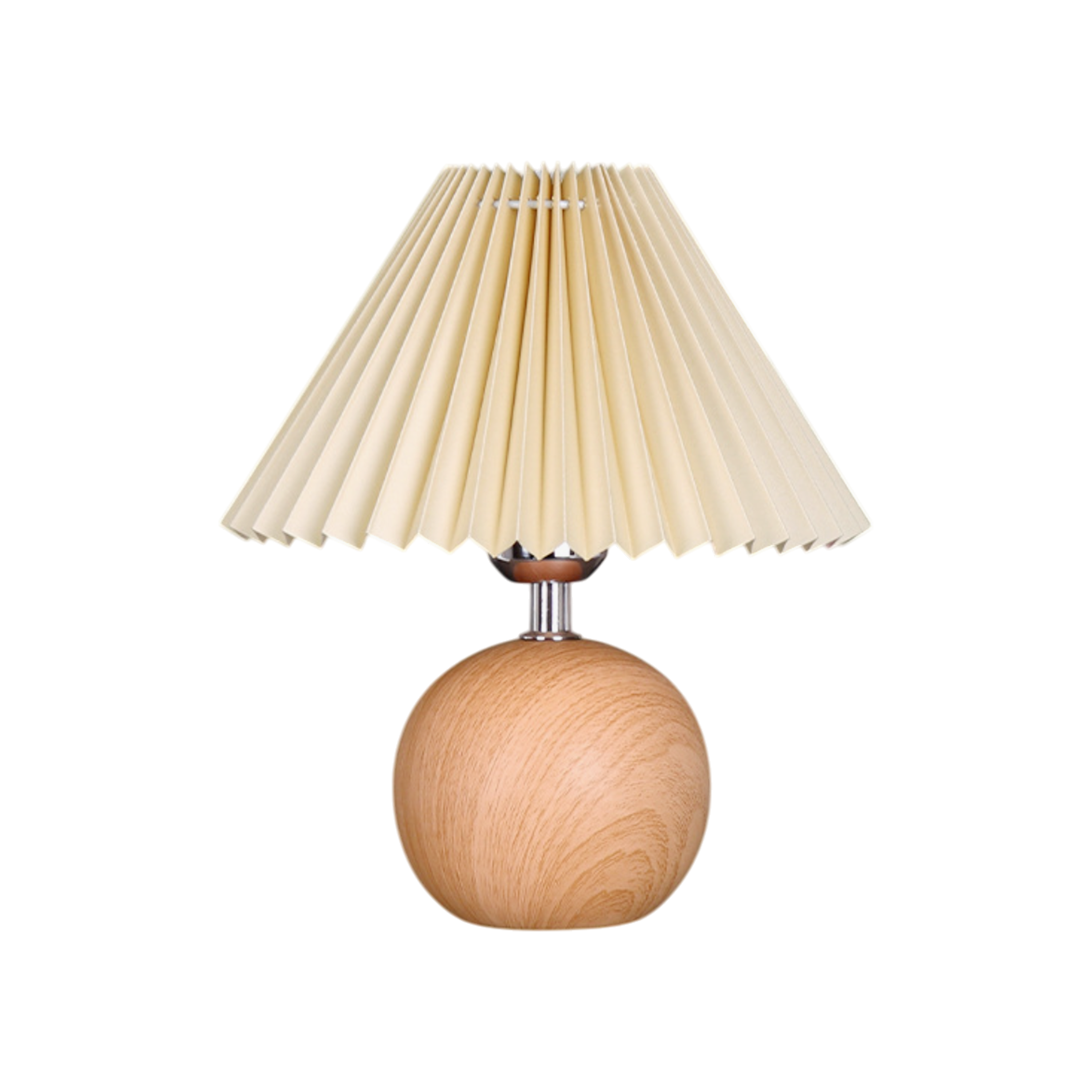 Tavian Pleated Table Lamp - Oak