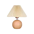 Tavian Pleated Table Lamp - Oak
