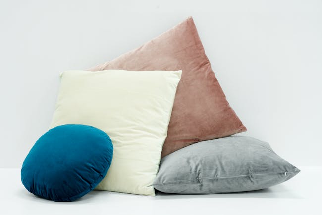 Tammy Large Velvet Cushion - Grey - 2