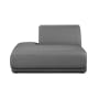 Milan Left Extended Unit - Smokey Grey (Faux Leather) - 13