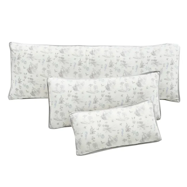 House of Holly Luxe Cloud Pillow - Seaside Toile Aqua (3 sizes) - 1