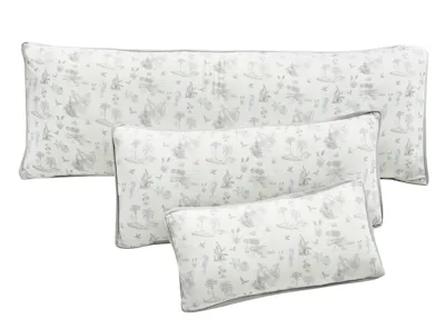 House of Holly Luxe Cloud Pillow - Seaside Toile Aqua (3 sizes)