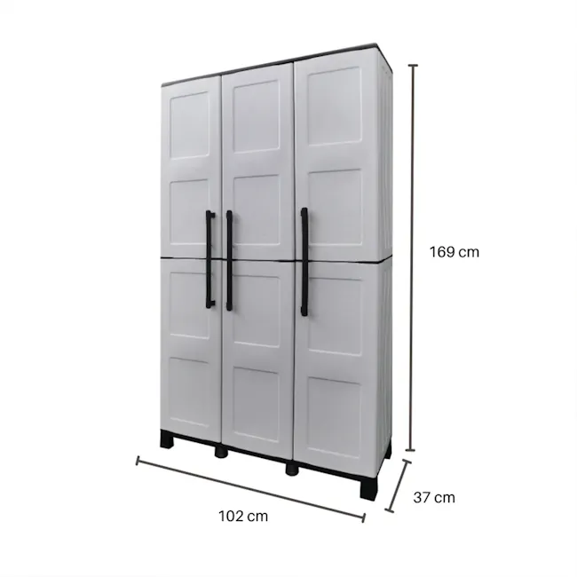 Linea Idea Tall Multipurpose 3-Door Cabinet - 8