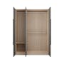 Lucca 3 Door Wardrobe 2 - Graphite Linen, Herringbone Oak - 0