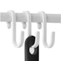 Anywhere Tension Organiser with 1 Caddy & 12 Hook - White - 11