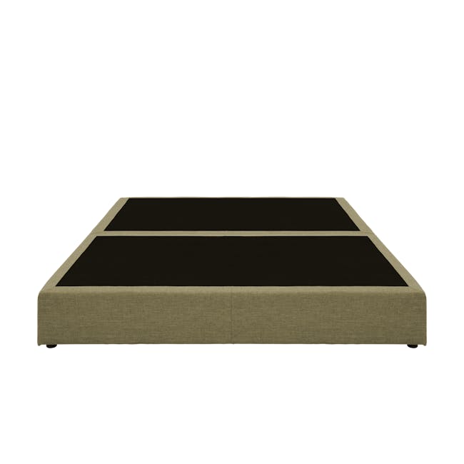 ESSENTIALS Queen Box Bed - Khaki (Fabric) - 1