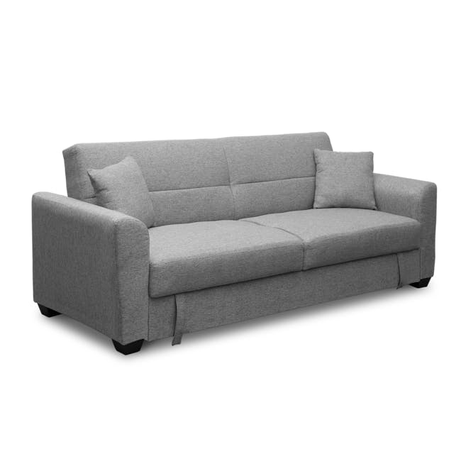 Boston 3 Seater Storage Sofa Bed - Siberian Grey - 2