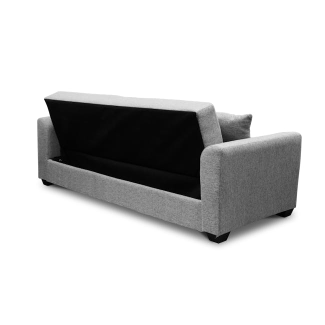 Boston 3 Seater Storage Sofa Bed - Siberian Grey - 3