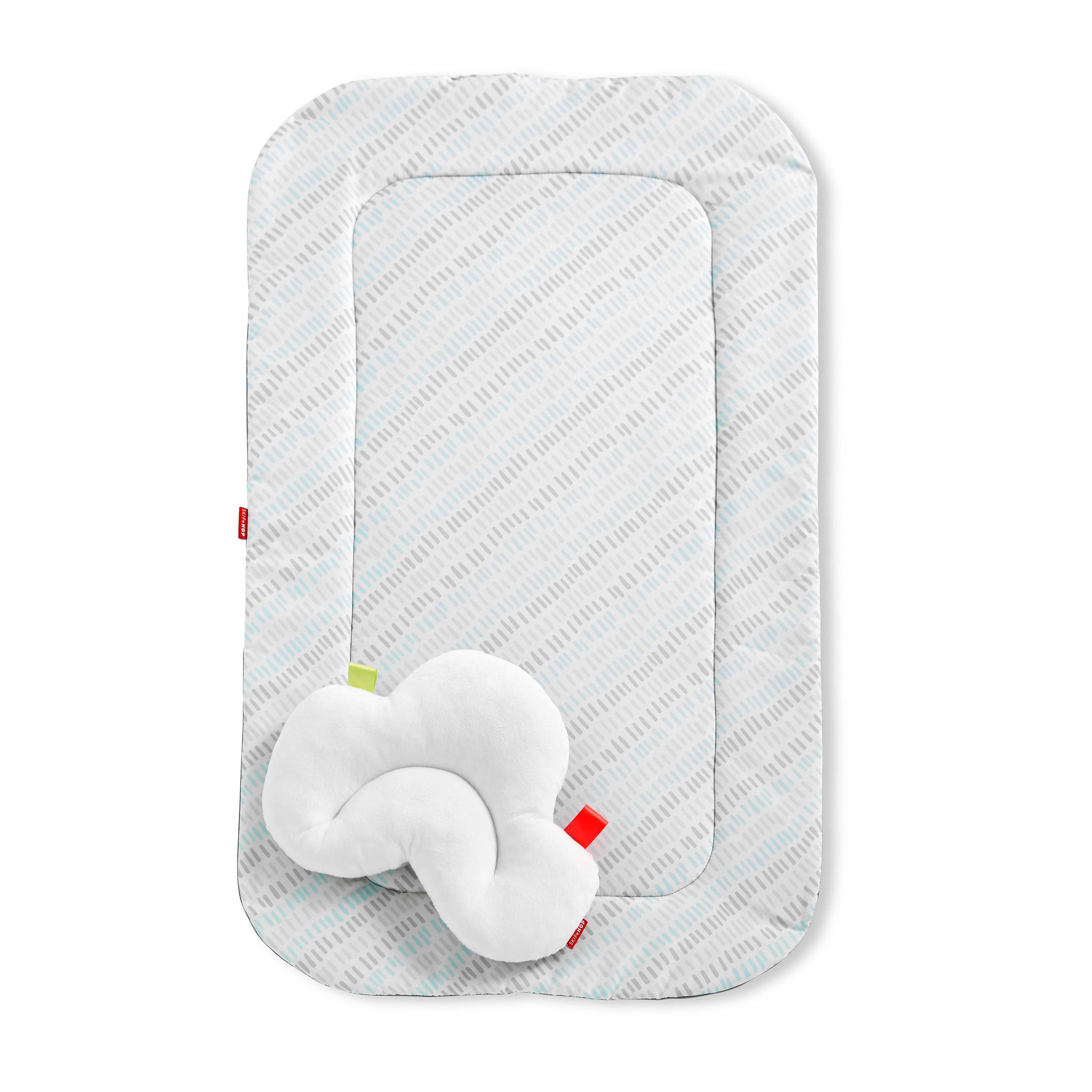 Skip Hop Wooden Activity Gym - Silver Lining Cloud - 9 - Soft, cushioned, white, plush, toy, baby, sleeping, mattress