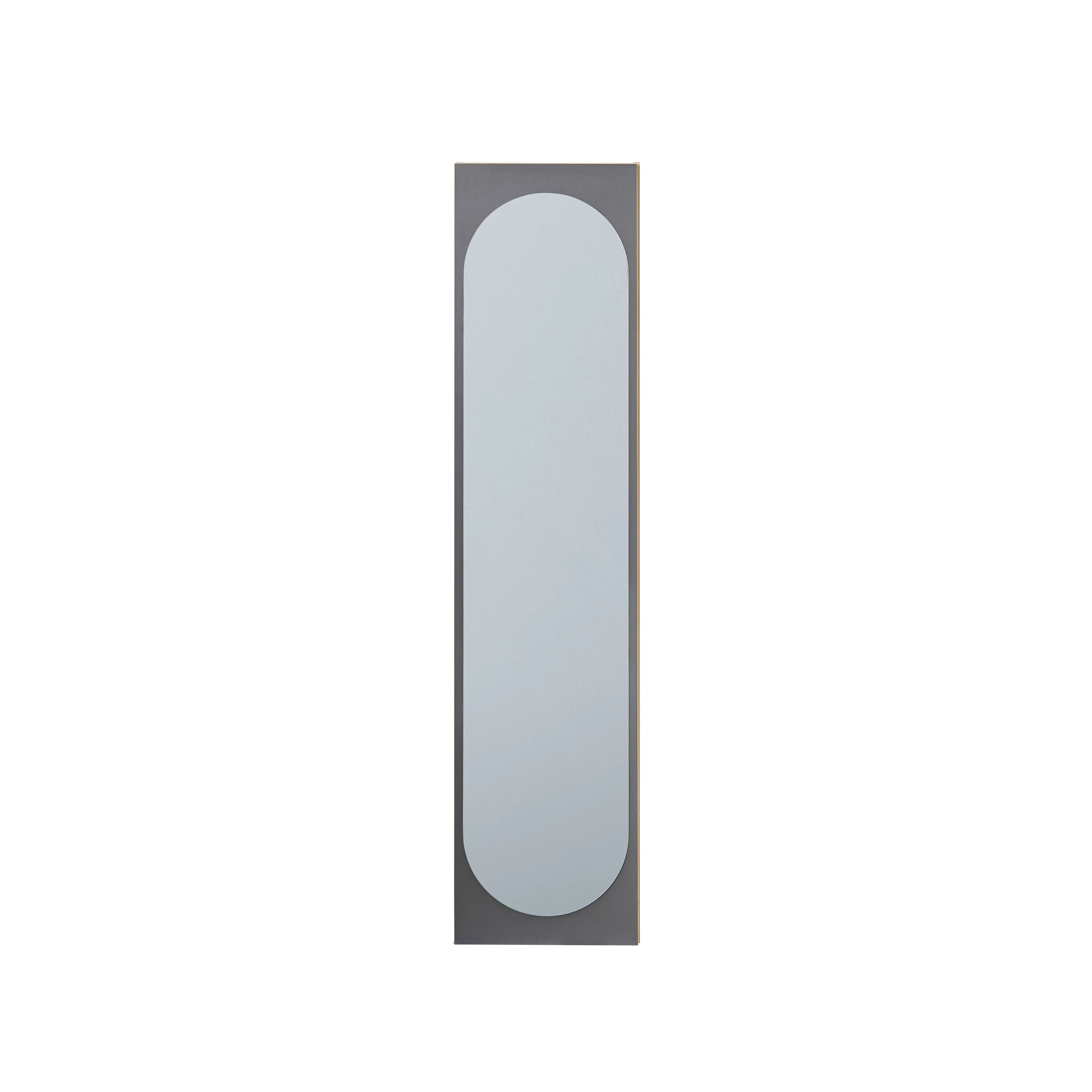 (As-is) Kira Standing Floor Mirror with Storage (2 Sizes) - Charcoal - 60 cm - 23
