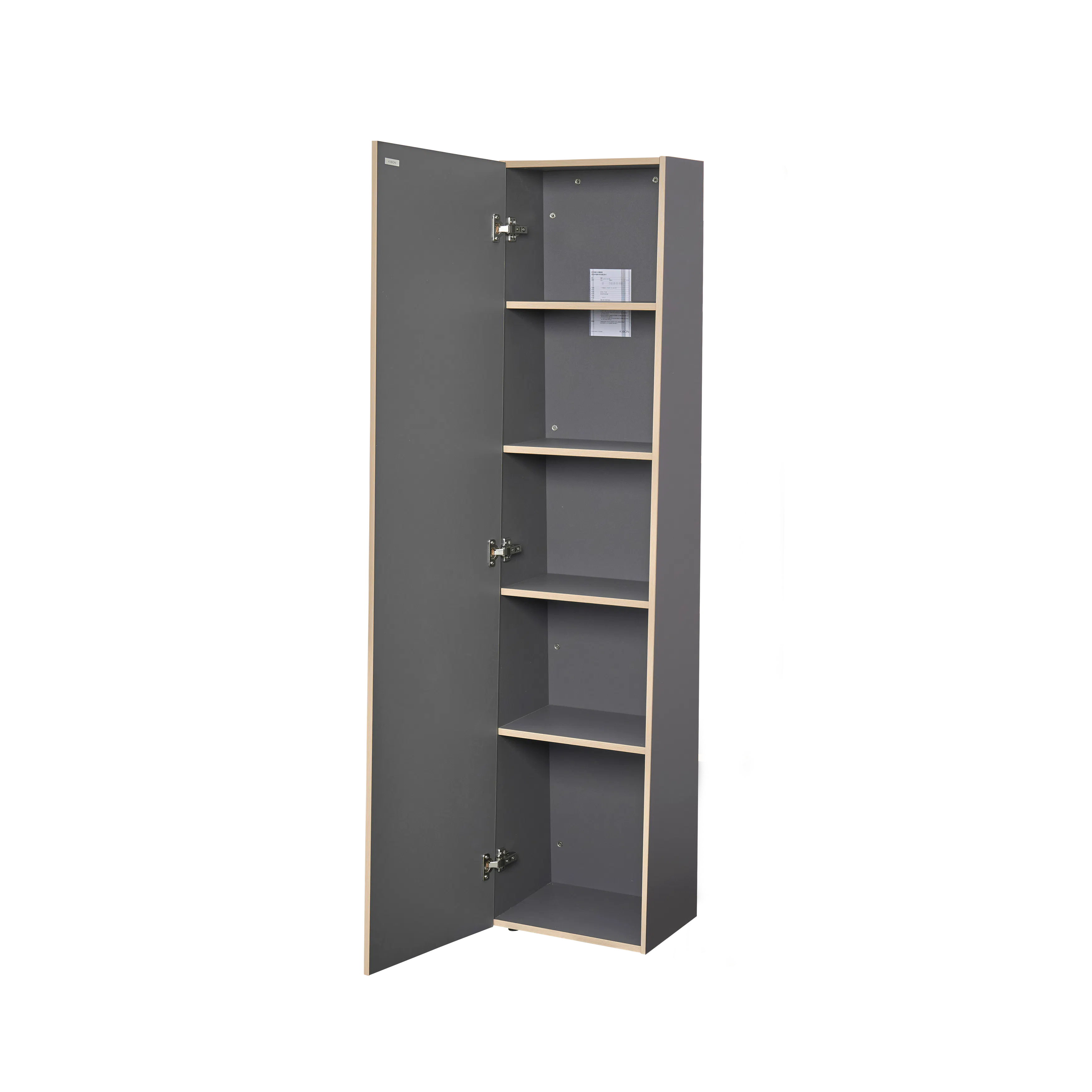 Kira Standing Floor Mirror with Storage (2 Sizes) - Charcoal - 11