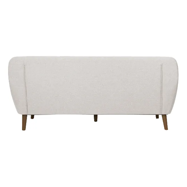Emma 3 Seater Sofa with Emma 2 Seater Sofa - Sand - 6 - Modern minimalist sofa with clean lines, light beige fabric