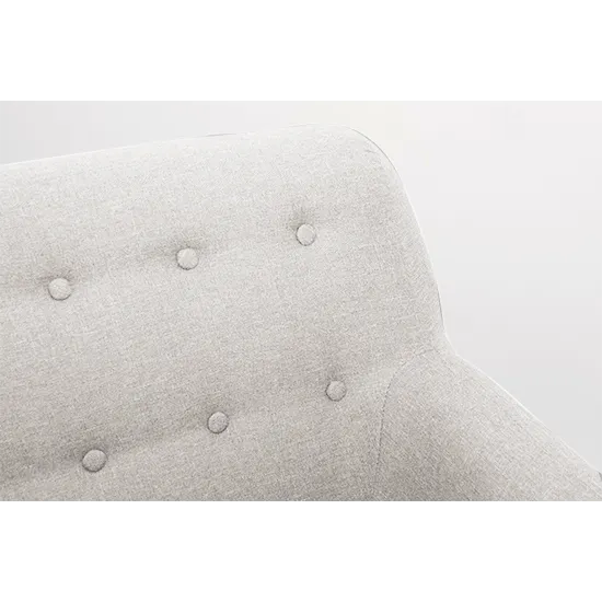 Emma 3 Seater Sofa with Emma Armchair - Sand - 10 - Elegant tufted upholstery design, Classic tufted upholstery style