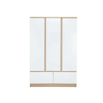 (As-is) Firoh 3 Door Wardrobe with 2 Drawers - White, Oak