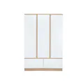 Firoh 3 Door Wardrobe with 2 Drawers - White, Oak