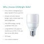 Philips LED Bright E27 - Warm White 3000k - 2