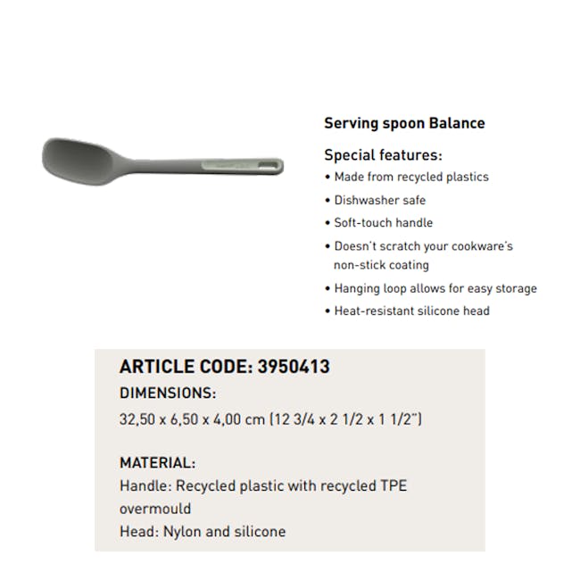 Berghoff Soft Grip Non Stick Nylon Kitchen Serving Spoon - 2
