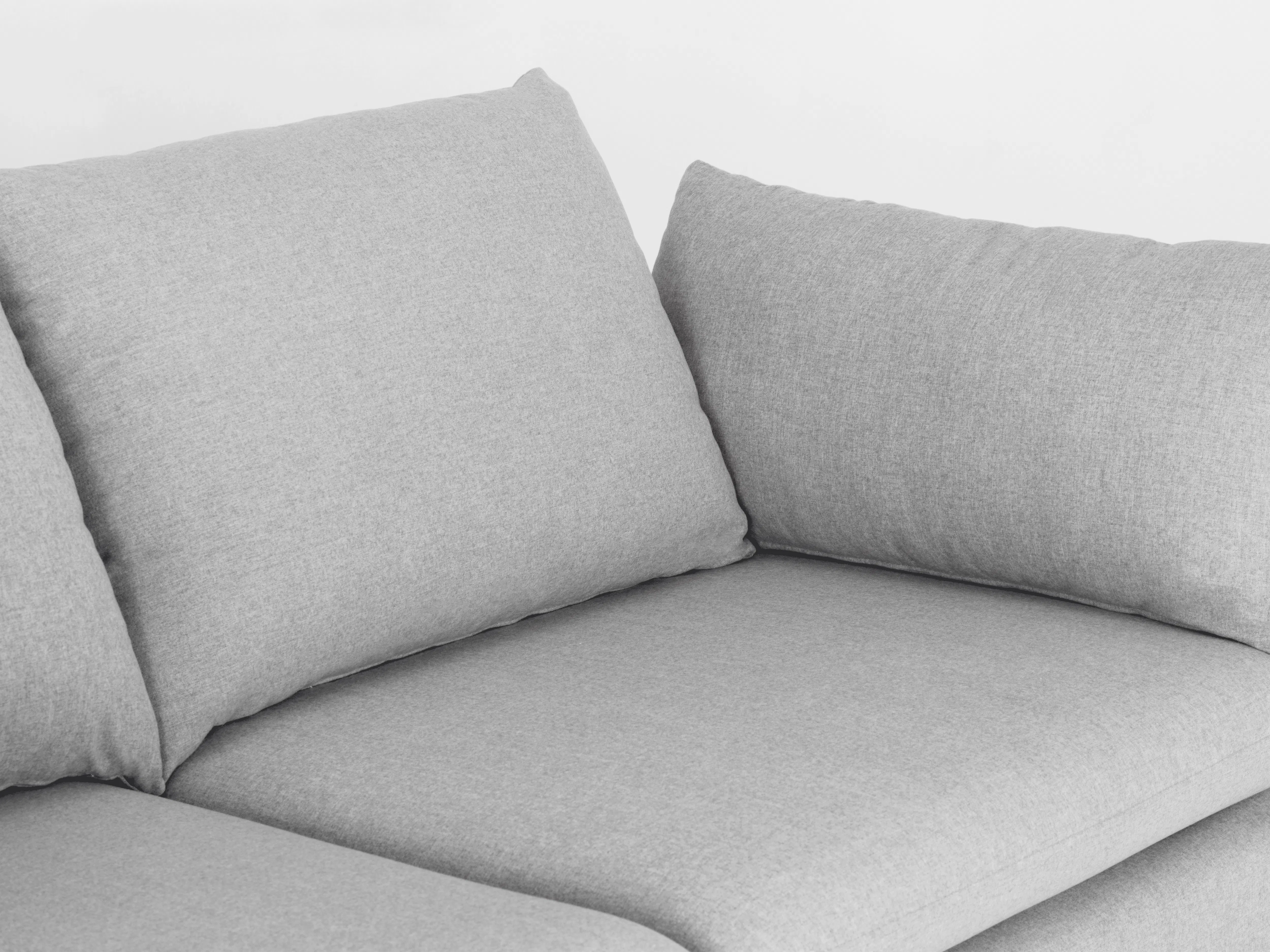 Astrid 3 Seater Sofa with Astrid 2 Seater Sofa - Slate - 18 - Grey fabric sofa, minimalist design, comfortable cushions
