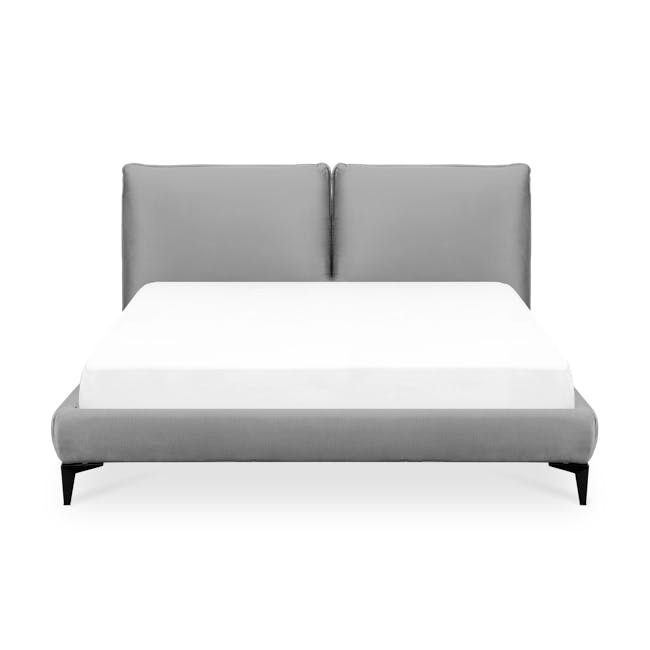 Leon Queen Bed - Light Grey (Spill Resistant) - 0