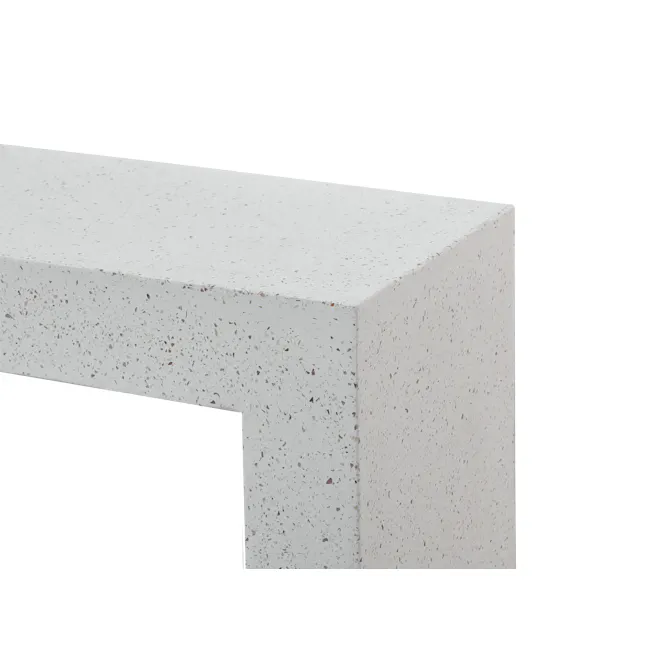 Ryland Terrazzo Console Table 1m - 2 - White speckled granite countertop, modern kitchen island, textured surface, natural