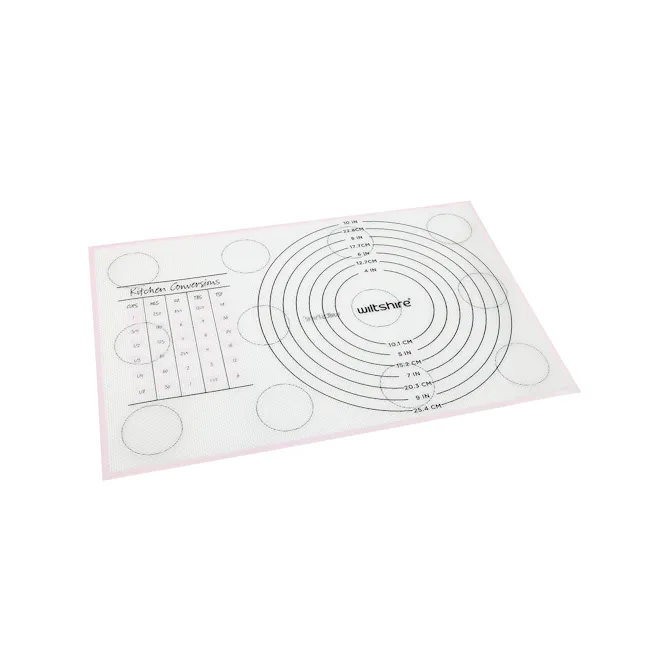 Wiltshire Silicone Preparation Mat - 4 - Kitchen Conversions, Measurements, Cups, OZ, TBS, TSP, 1/2, 1/3, 1/4, 1/8, 3/4, 1