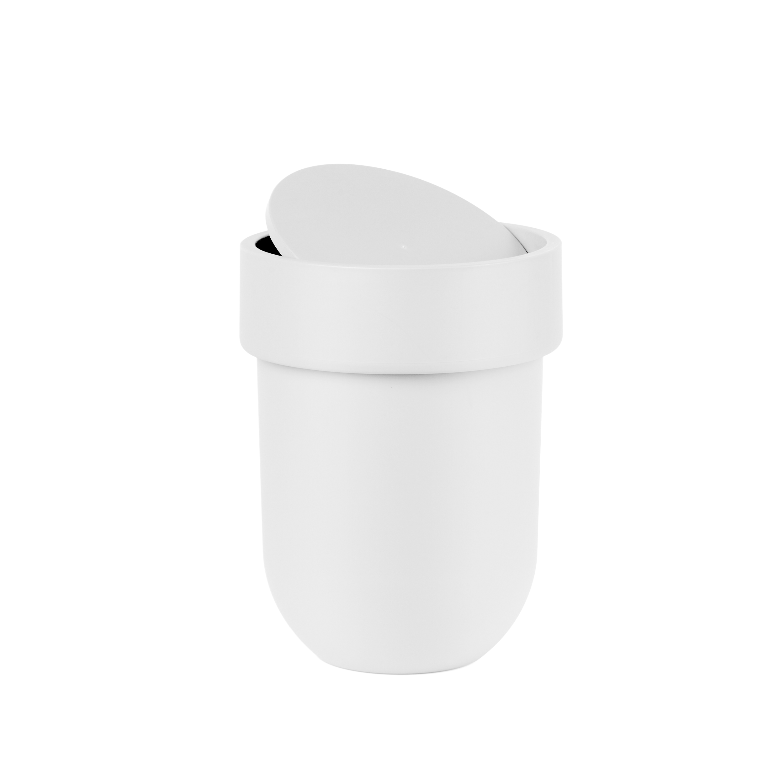 Touch Waste Can with Lid - White
