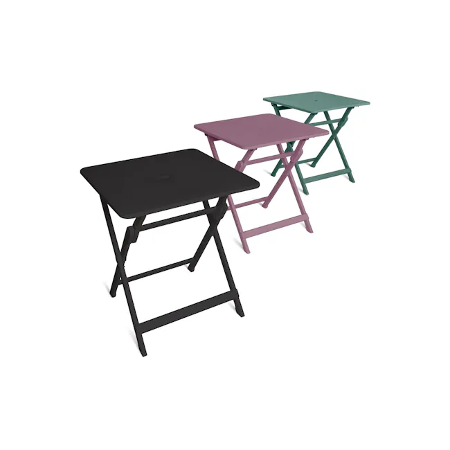 Flip Foldable Outdoor Square Dining Table 0.7m - Moon Black - 5