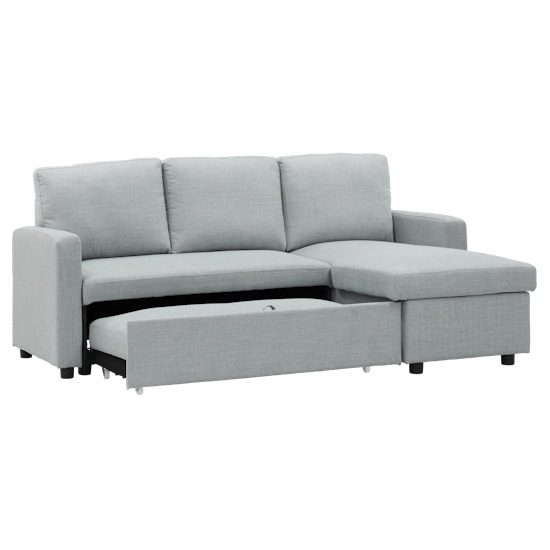 Apartment Sofas By Hipvan Mia L Shape Sofa Bed With Storage Silver Mia L Shape Sofa Bed With Storage Silver