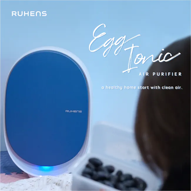 Ruhens Egg Ionic Air Purifier - 5 - Egg Tonic air purifier, healthy home air filter, clean air start, RUHENS air purifier