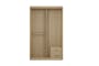 Lorren Sliding Door Wardrobe 2 with Glass Panel - Herringbone Oak - 8