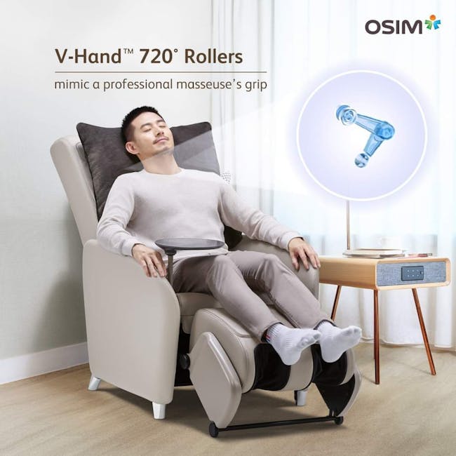 OSIM uDiva 3 Transformer Massage Sofa - Brown (Glen-Plaid Cushion Cover) - 6