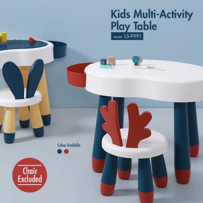Kids Multi-Activity Play Table - Red - 1