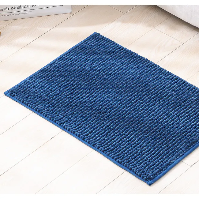 Cora Chenille Bath Mat - Navy - 2