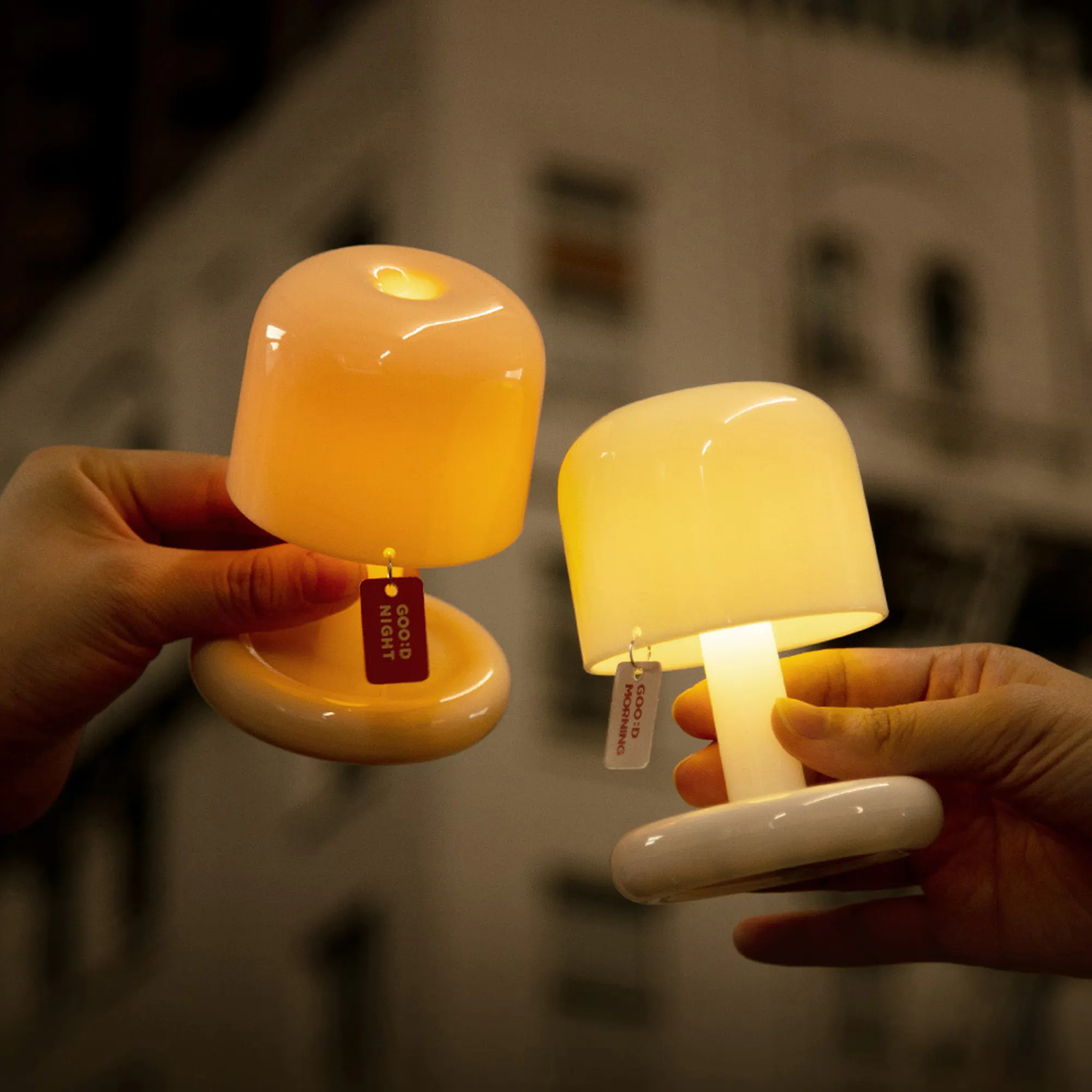 Petite Mood Table Lamp - Coral - 13