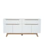 Miah Sideboard 1.6m - Natural, White - 0