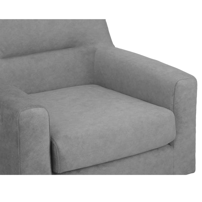 Damien 2 Seater Sofa with Damien Armchair - Grey (Scratch Resistant Fabric) - 10