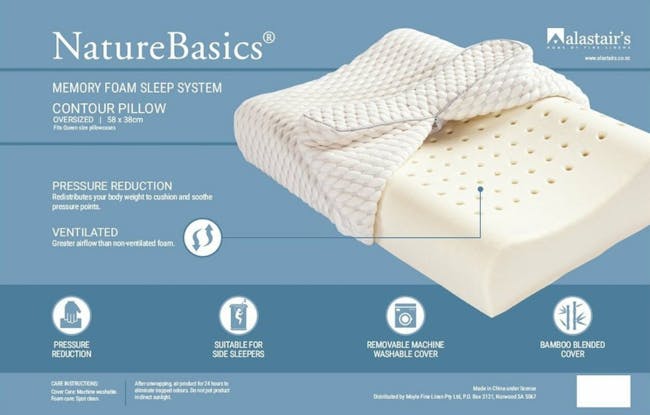 Nature Basics Memory Foam Contoured Pillow - 1