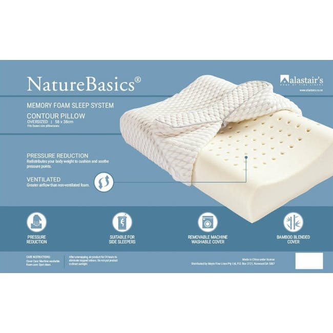 Nature Basics Memory Foam Contoured Pillow - 1