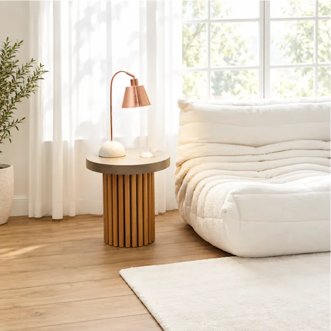 Ellie Round Concrete Side Table
