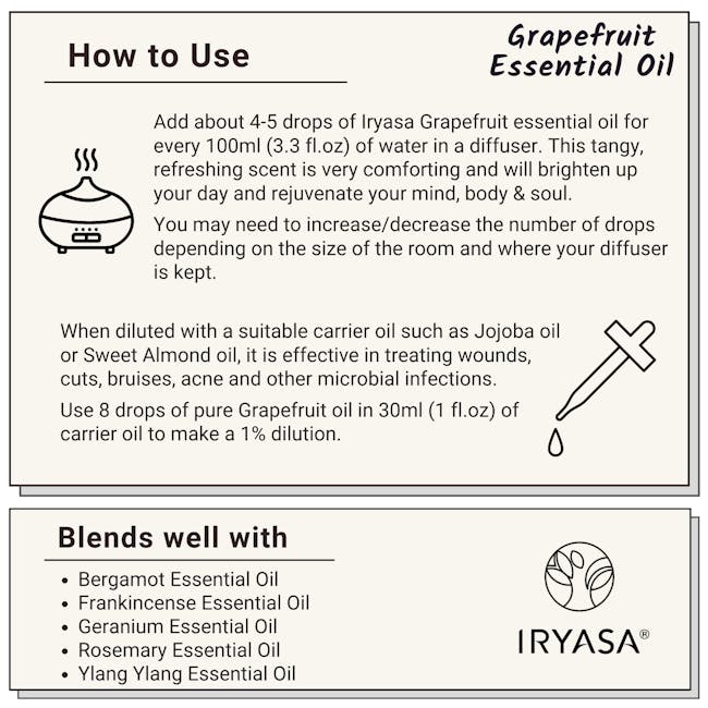 Iryasa Organic Grapefruit Essential Oil - 7