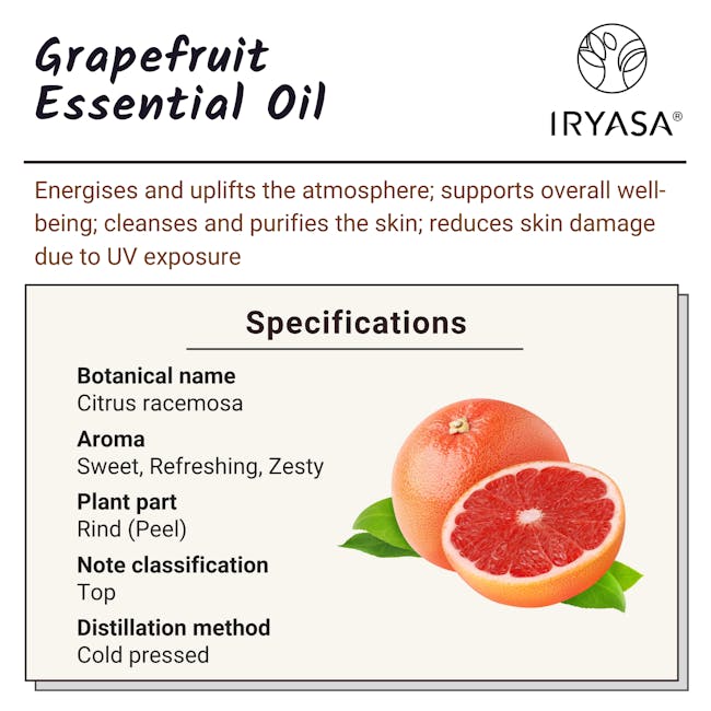 Iryasa Organic Grapefruit Essential Oil - 6