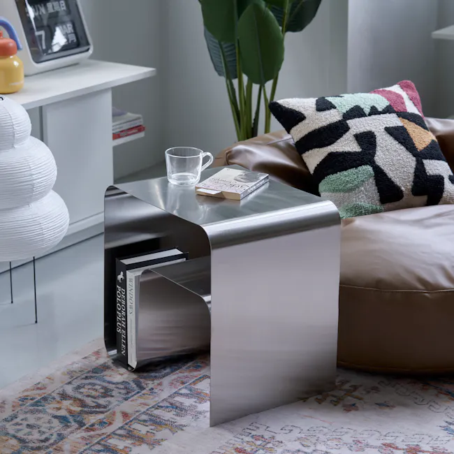 Cruso Side Table (Stainless Steel) - 3