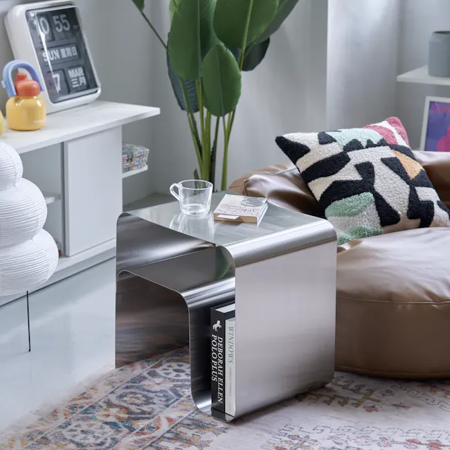 Cruso Side Table (Stainless Steel) - 2