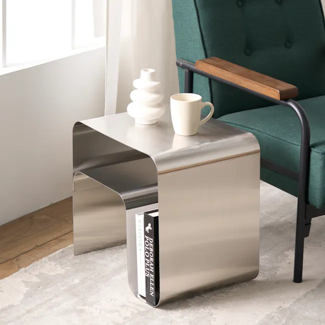 Cruso Side Table (Stainless Steel) - 5