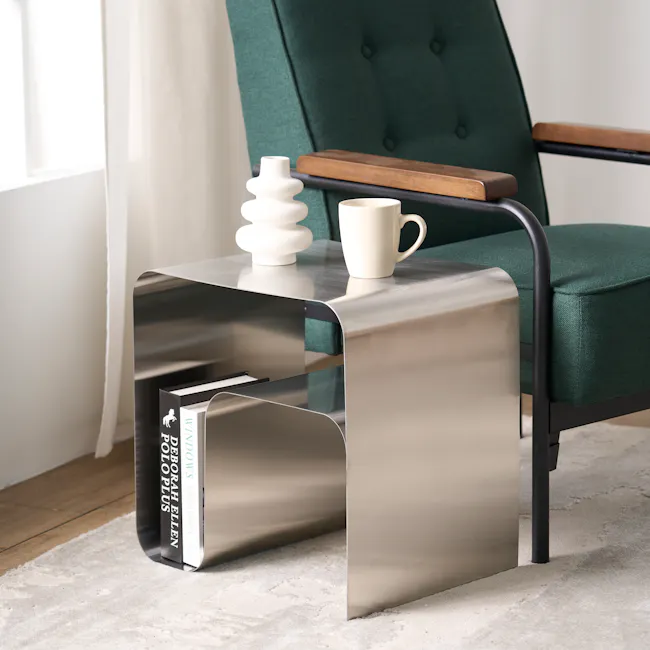 Cruso Side Table (Stainless Steel) - 4