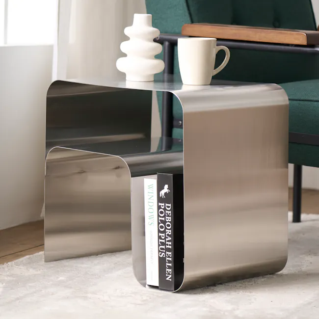 Cruso Side Table (Stainless Steel) - 8