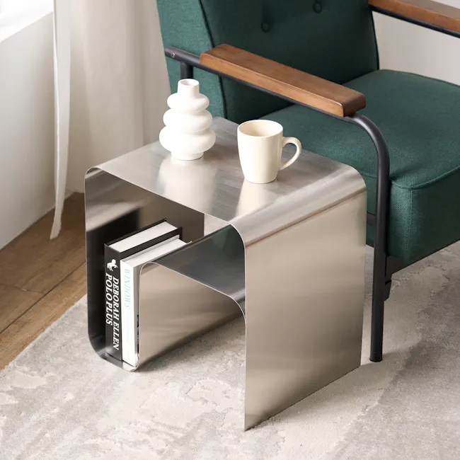Cruso Side Table (Stainless Steel) - 7